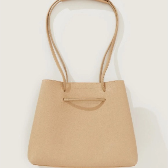 8 Other Reasons VEGAN LEATHER SLOUCHY BUCKET BAG Beige Tan...